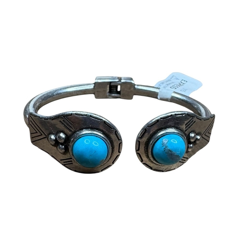 Express Silver and Turquoise Bracelet